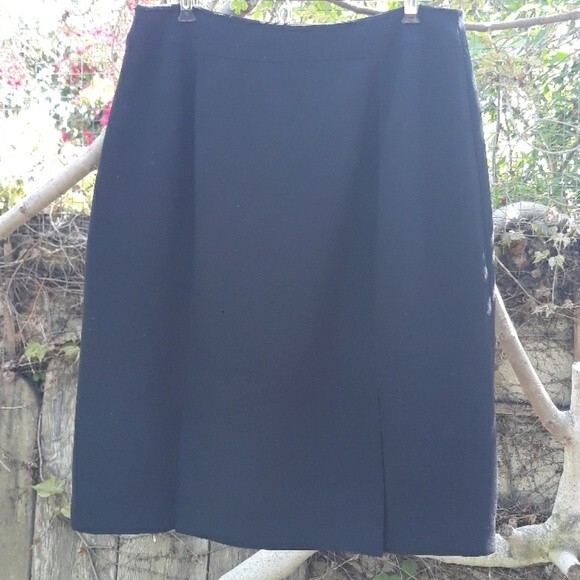 SC Collection BLACK 2 KICK PLEATED HIGH WAISTED PENCIL SKIRT size 10 - Picture 6 of 9